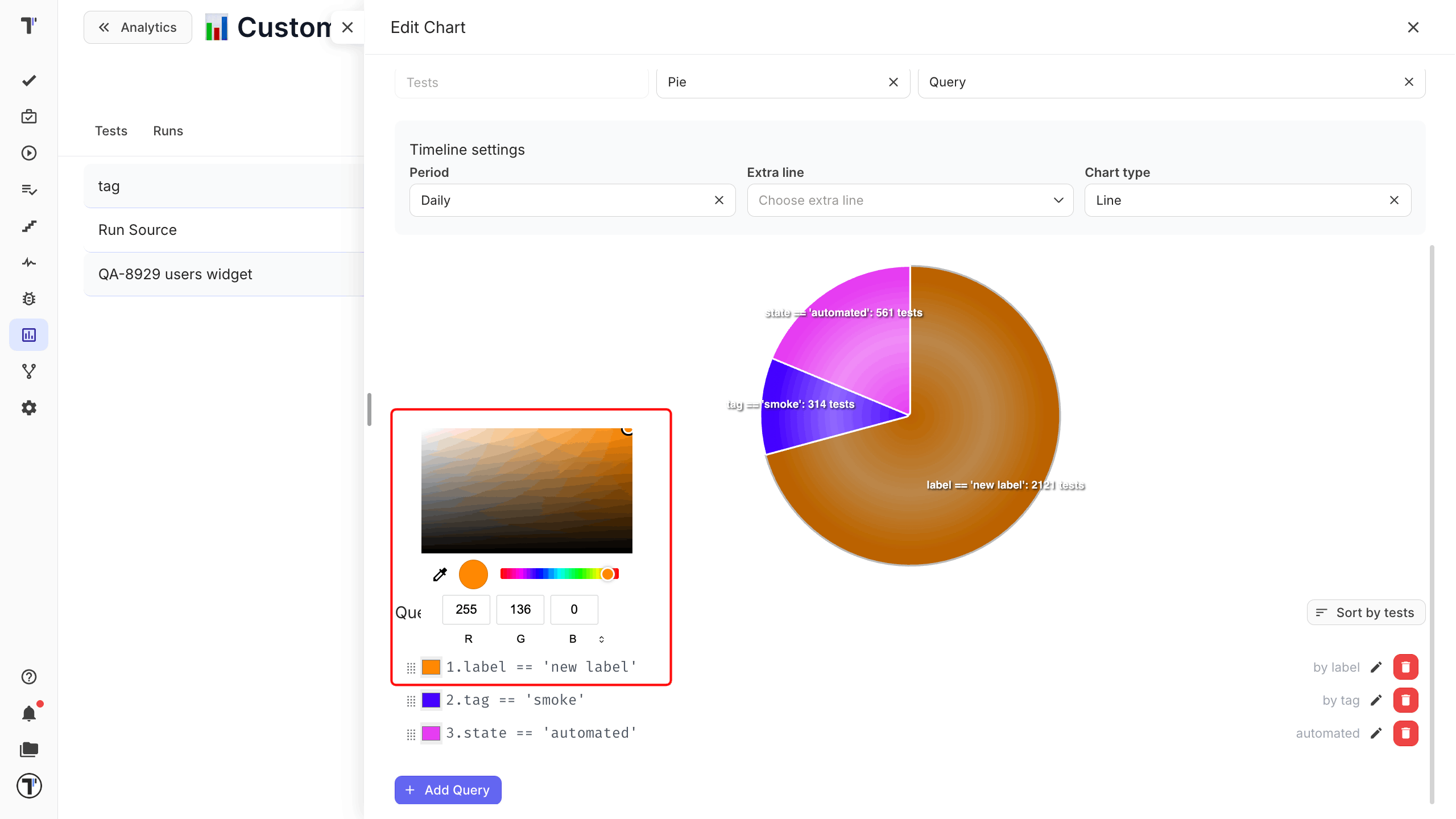 Set up color