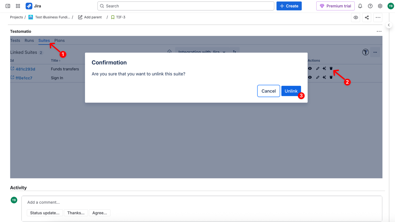 Unlink suite